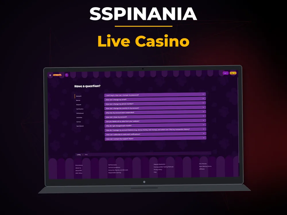 Sspinania - Live Casino
